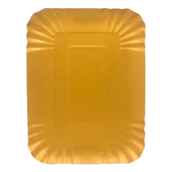 Bandeja Rectangular Dorada Un
