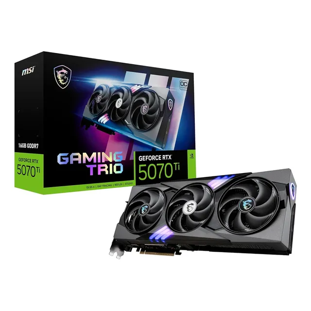 Tarjeta De Video Msi Rtx 5070 Ti Gaming Trio Plus 16gb Gddr7