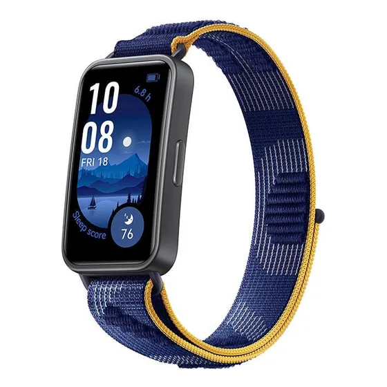 Smartband, Huawei Band 9, Azul Bisel Preto Desenho da pulseira Nailon