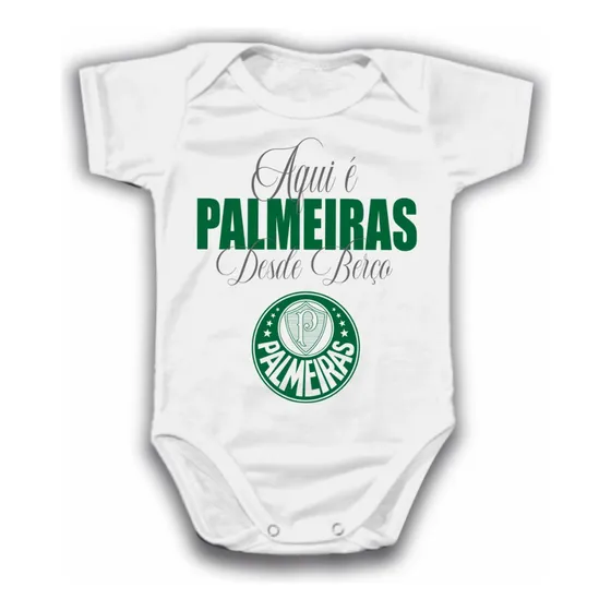Body Bebê Personalizado Do Palmeiras Com Nome
