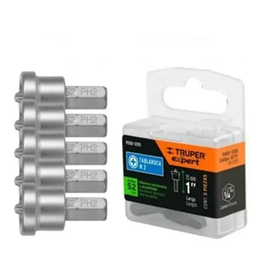 5 Puntas (punteras) Para Drywall Ph2 De 1 Pulgada Truper 