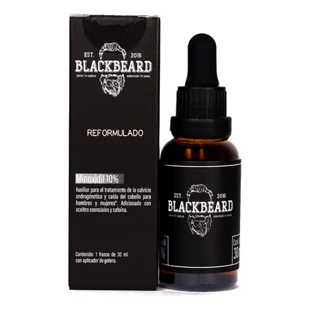 Minoxidil Al 10% Blackbeard Con Cafeina Para Cabello Y Barba