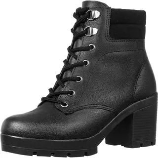 Coturno Tratorado Bota Feminina Salto Médio Grosso Conforto Coturno Tratorado Bota Feminina Salto Médio Grosso Conforto