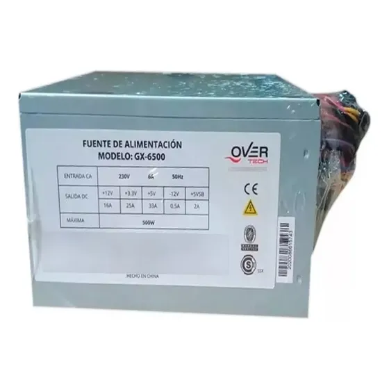 Fuente De Alimentación Overtech Gx-6500 500w 230v