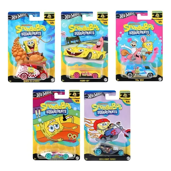 Hot Wheels Bob Esponja Colección Squarepants Blister X1 Color Multicolor