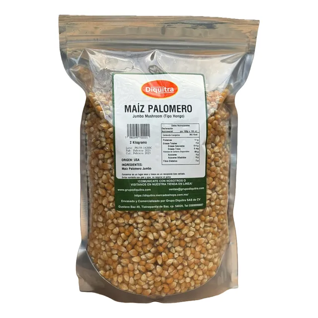 Maíz Palomero Jumbo Tipo Hongo Mushroom 2 Kilogramos