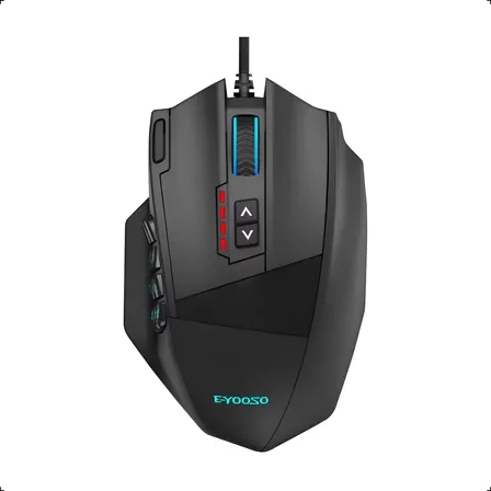 Mouse Gamer Moba 18 Botones Configurable Macros 16400 Dpi 5