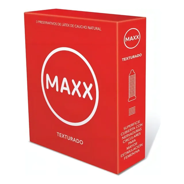 Preservativo Texturado Maxx De Latex X 3 Un