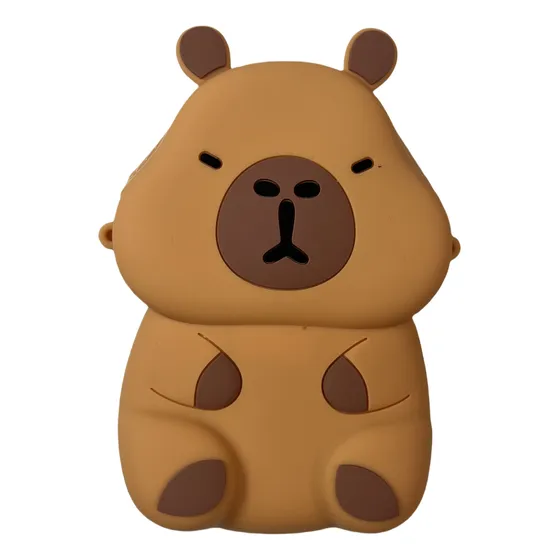 Bolsa Infantil De Silicone Capivara Com Alça Ajustável