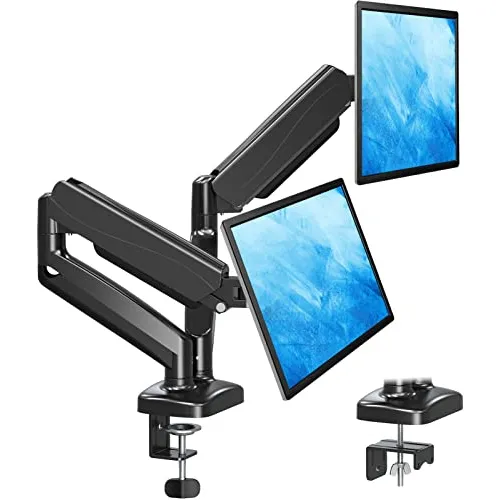 Soporte De Doble Monitor Mountup, Totalmente Ajustable, Dobl