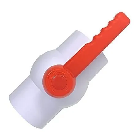 Valvula Bola Pvc 3.0 In Mango Plastico Rojo Apagado Cuerpo