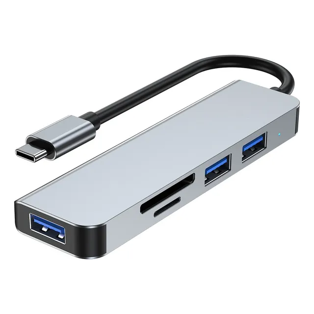 Concentrador De Expansión Hub Adaptador Usb-c 5 En 1 Usb 3.0