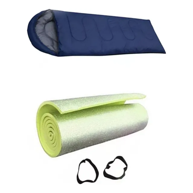 Colchoneta Goma Eva Aluminizada + Sobre De Dormir Camping