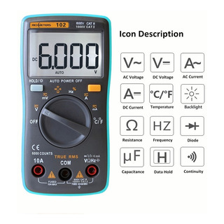 Multímetro Richmeters Rm102 True-rms Digital Dmm Dc Ac Volta Multímetro Richmeters Rm102 True-rms Digital Dmm Dc Ac Volta