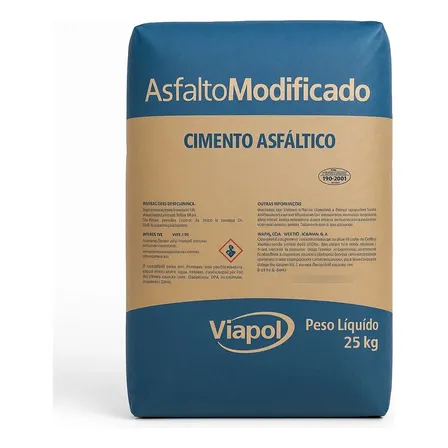 Asfalto Betume Modificado Viapol Tipo 2 25 Kg Preto Vedalaje Preto