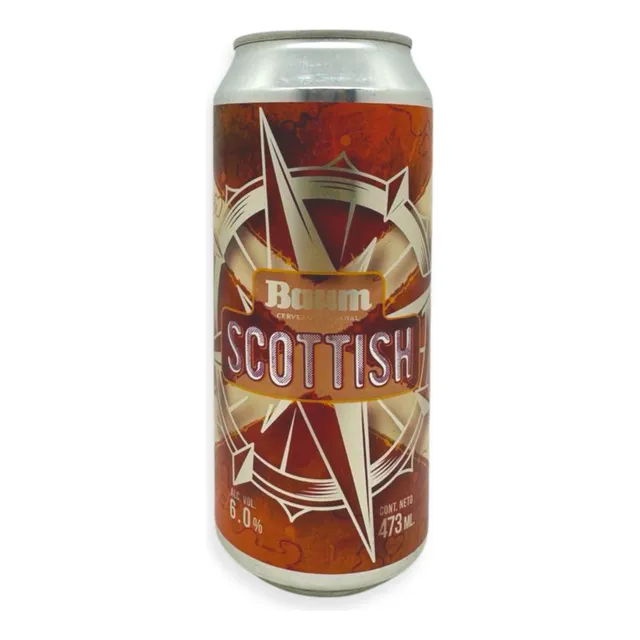 Cerveza Roja Artesanal Baum Scottish Lata 473ml Argentina