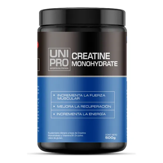 Creatina Monohidrato X 500 Gr Unipro Sabor Sin Sabor