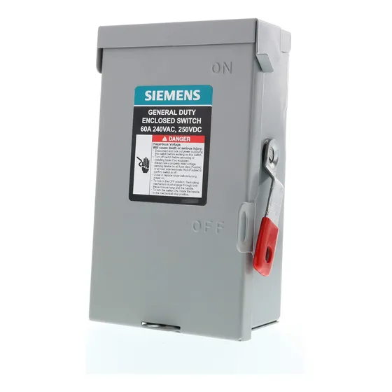 Interruptor De Seguridad 2 Polos 60a 240v No Fusible
