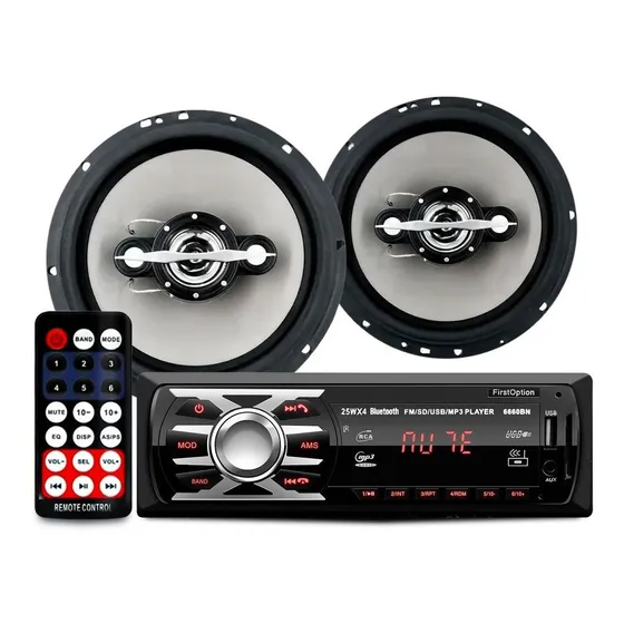 Aparelho Mp3 Com Bluetooth Radio Fm Usb + Falante 06 140w