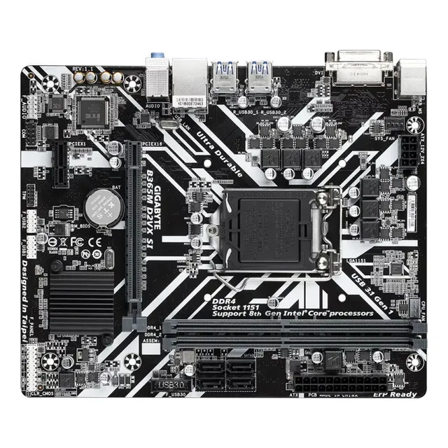 Placa Madre Gigabyte B365m D2vx Si Intel® Core 9.a Y 8.a Gen