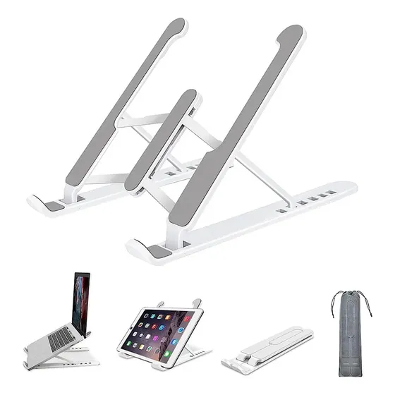 Base Plastica Plegable Para Laptop Portátil Soporte De Mesa