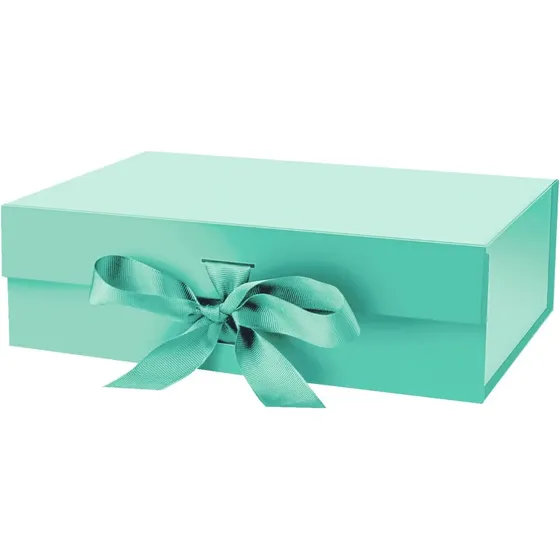 Caixa Presente Rígida C/ Imã Dobravel Laço Cetim 28x20x9cm
