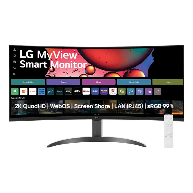 Monitor LG Ultrawide Streaming 34sr60qc-b Tela Curva Wquadhd (3440 X 1440) 21:9...