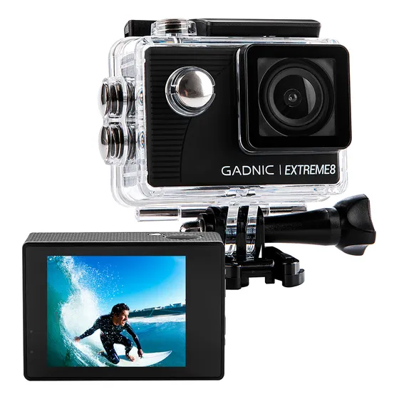 Camara Deportes Extremos Gadnic Extreme8 Hd Xl Accesorios Gratis Color Gris