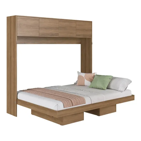 Cama Casal Articulável Horizontal Com Portas Mel Mdp Hanover