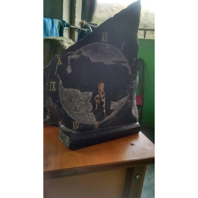 Reloj  Mapa De Venezuela Marmol Negro (arte) 