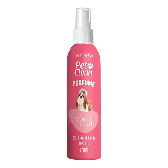 Perfume Pet Clean Colônia Cão, Gato 120ml Efeito Desodorante