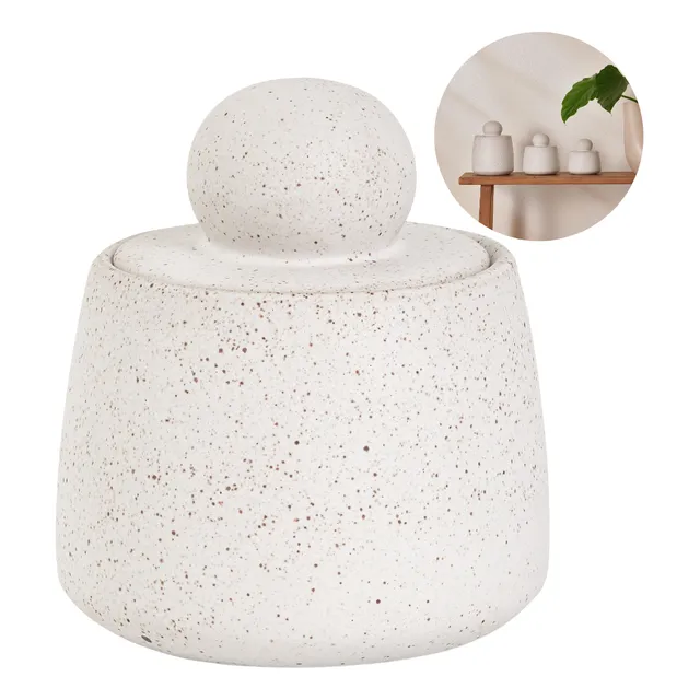 Pote Decorativo Porta Algodão Objetos Joias Lavabo Cerâmica