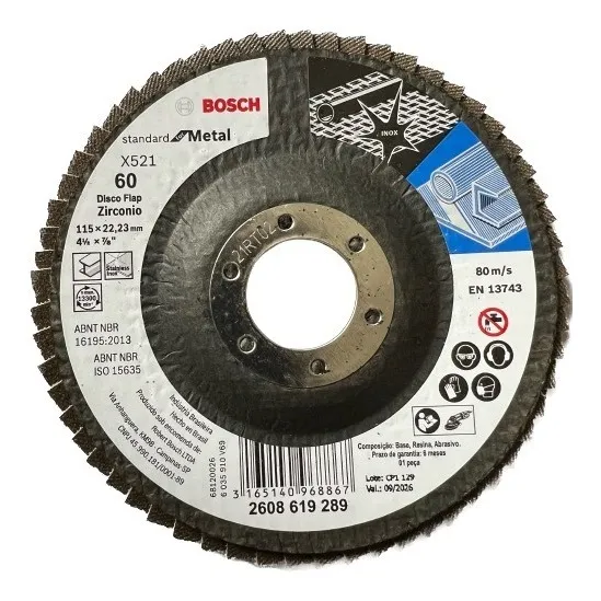 Disco Flap Standard For Metal 4,5  G60 ( 10 Uni ) Bosch