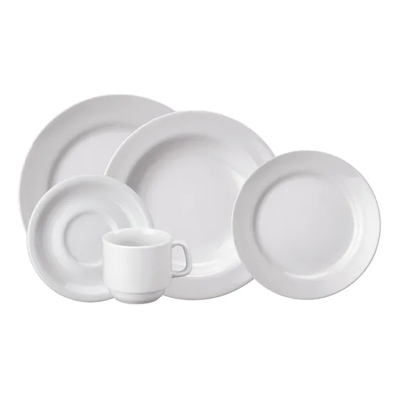 Jogo Jantar P/ 6 Pessoas 30 Pçs Porcelana Schmidt Resistente