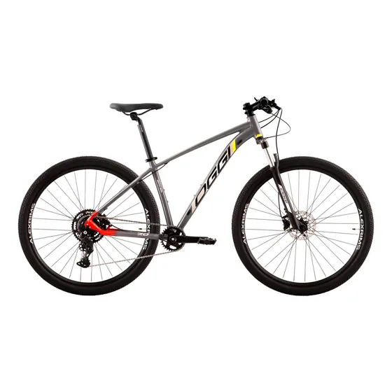 Bicicleta Aro 29 Oggi Big Wheel 7.0 18v Ed. Ltda Cor Grafite/vermelho/amarelo Tamanho M - 17