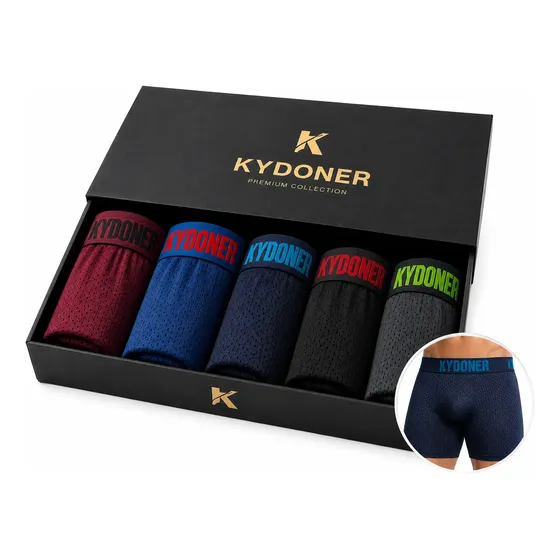Kit 5 Cuecas Boxer Dry Fit Respirável E Antiodor Adulto