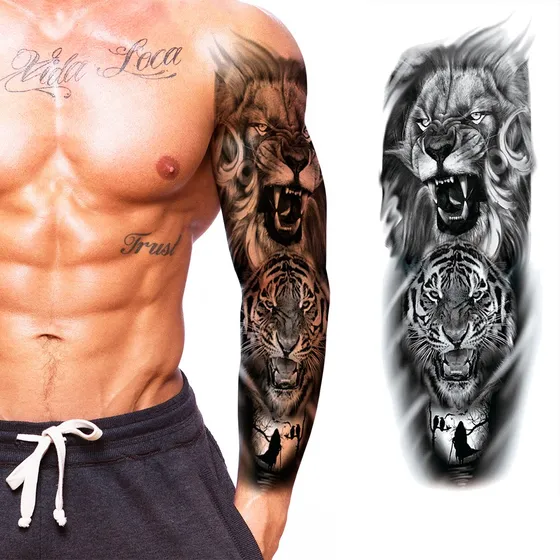 Tatuagem Falsa Temporaria Unissex 48x17 Varios Modelos Braço