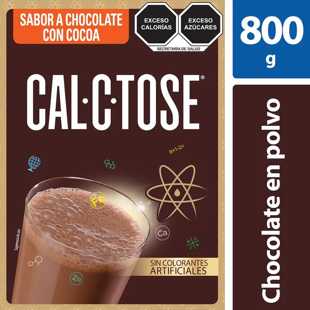 Lata Cal C Tose Alimento En Polvo Sabor Chocolate Fortificado 800g