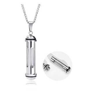 Collar Dije Cápsula Relicario Urna Cenizas Acero Inox Pm Collar Dije Cápsula Relicario Urna Cenizas Acero Inox Pm