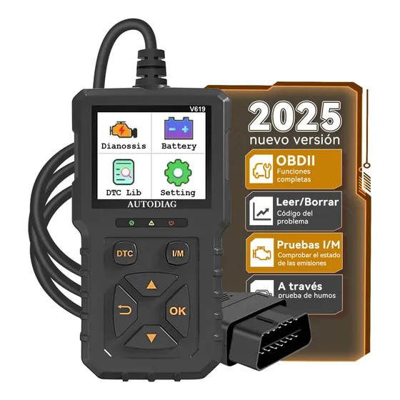 Scanner Automotriz Obd2 V619 Para Multimarca Motor
