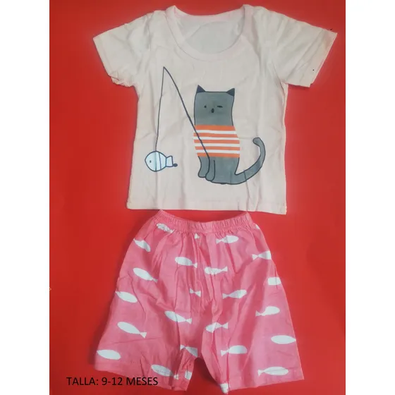 Conjunto De Franela Y Short Para Niñas