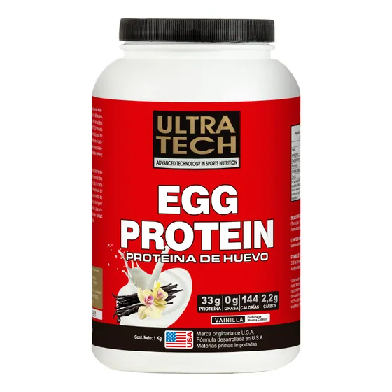 Egg Protein Proteina Pura De Huevo Ultra Tech X 1 Kg 0 % Grasas Masa Muscular Complemento De La Alimentación