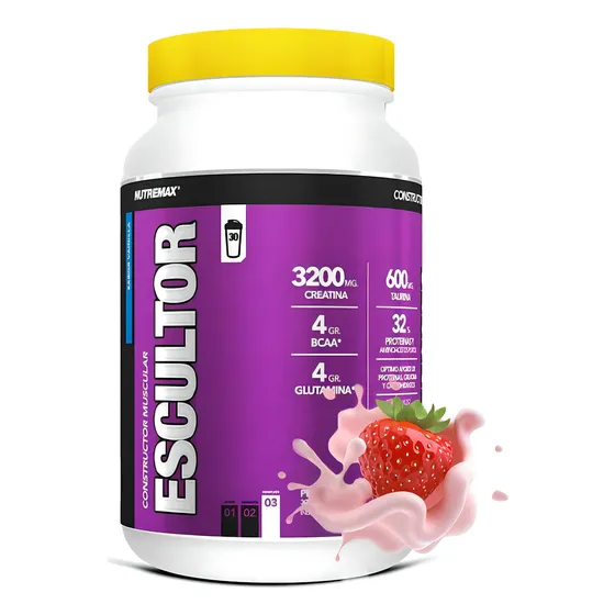 Escultor - Whey Protein + Aminoácidos Nutremax Frutilla Jmc