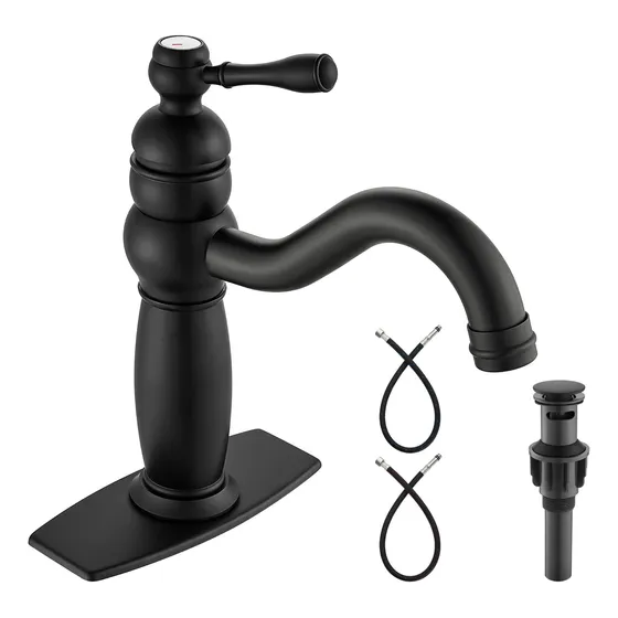Grifo Para Fregadero Baño Montaje Cubierta 1 Agujero Un Agua