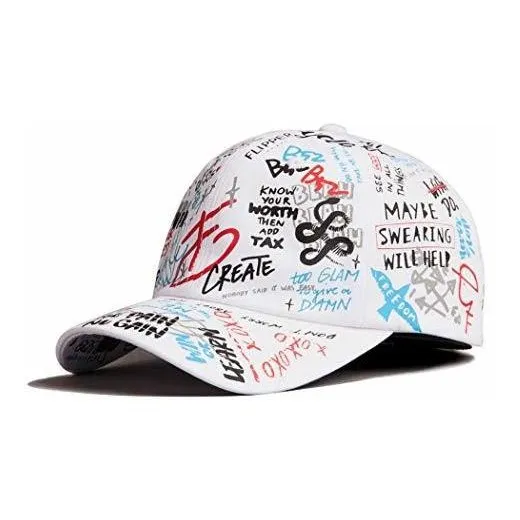 Flipper Designer Graffiti Doodle Cotton Baseball Cap 3jdvg