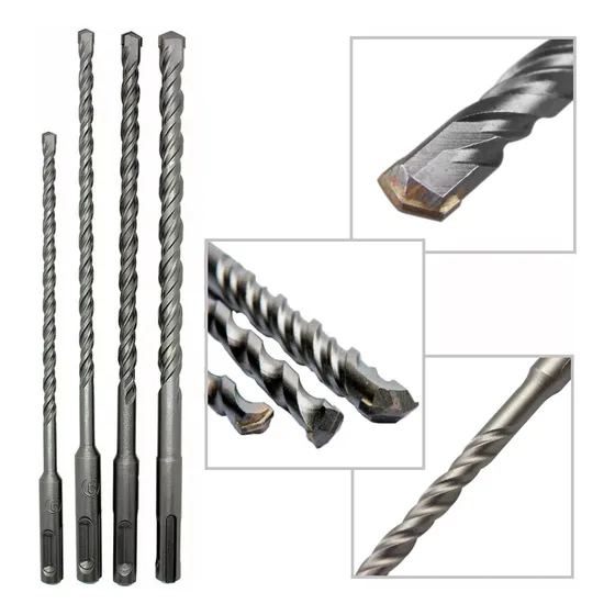 Jogo 4 Broca Sds Plus Longa 6 X 210mm E 8, 10, 12 X 300mm