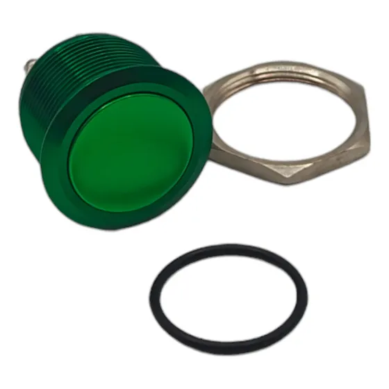 Push Boton Metalico Verde Switch Momentaneo 22mm 12v 3a 120v