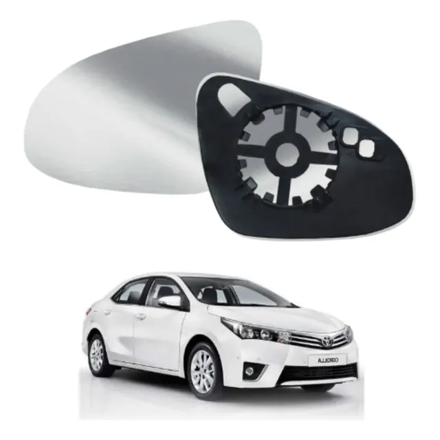 Lente Espelho Retrovisor Corolla 15/ 19 Esquerdo C/ Base