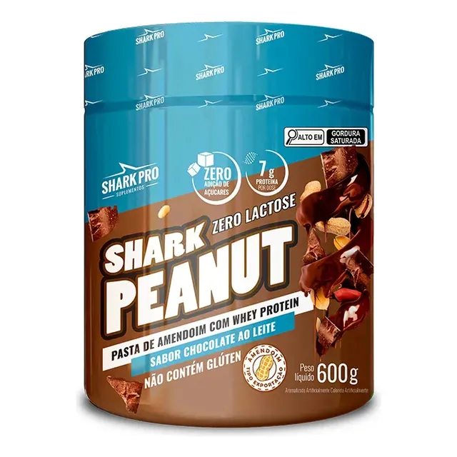 Pasta De Amendoim Sabor Chocolate Ao Leite 600g - Shark Pro