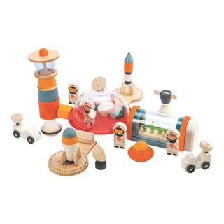 Casa Espacial Con Astronautas De Madera- Tender Leaf Toys Casa Espacial Con Astronautas De Madera- Tender Leaf Toys